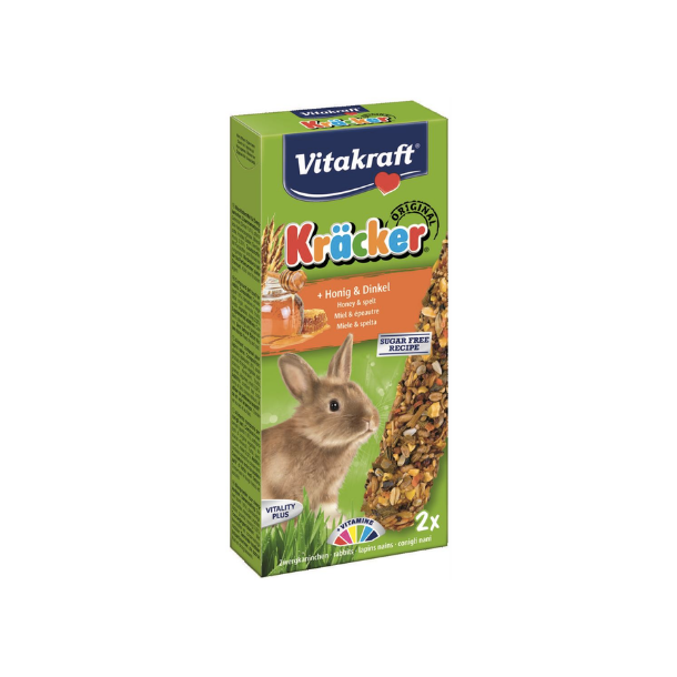 Vitakraft Krcker 2-pak m. honning/korn - kanin